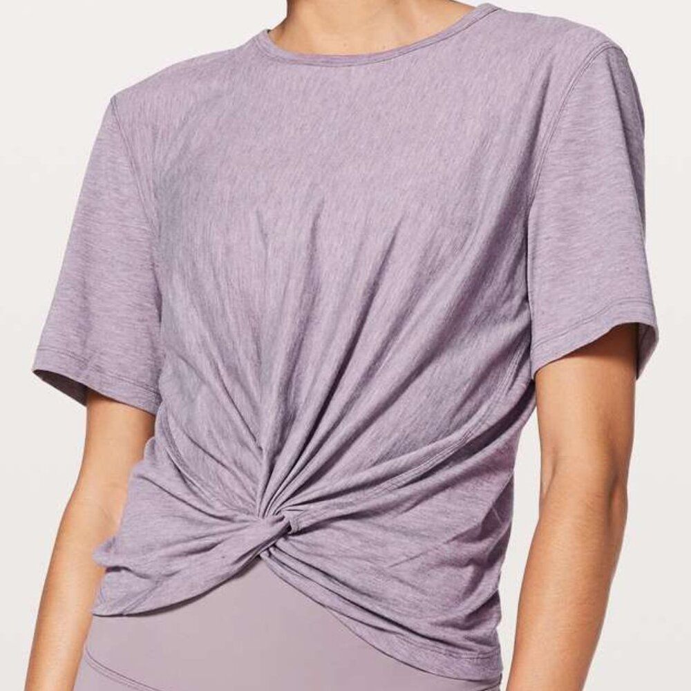 lululemon Crescent Tee Heathered Dusty Dawn Size 10